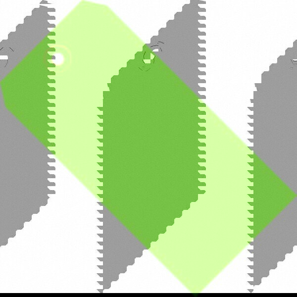 Blank Tag: 5-1/4'' High, Green, Synthetic Paper